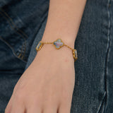 Charlotte 18K Gold Plated Bracelet in Ash