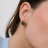 Charlotte 18K Gold Plated Earrings in Ash
