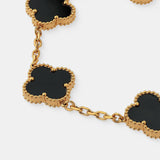Charlotte 18K Gold Plated Bracelet in Black