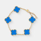 Charlotte 18K Gold Plated Bracelet in Blue