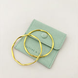 Skinny 18K Gold Plated Bangle 2pcs