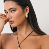 Kaia Rope Charm Necklace in Gold