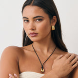 Kaia Rope Charm Necklace in Gold