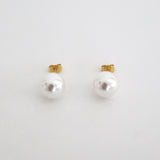 Marisol Glass Pearl 18K Gold Plated Earrings