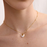 Jules Heart White 18K Gold Plated Necklace