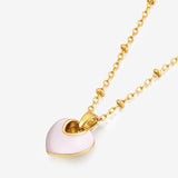 Jules Heart White 18K Gold Plated Necklace