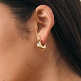 Nora Huggie 18K Gold Plated  Earrings