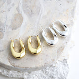 Lea Wavy Earrings in 18K Gold Plated