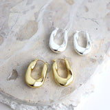 Lea Wavy Earrings in Sterling Silver Plated