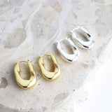 Lea Wavy Earrings in 18K Gold Plated