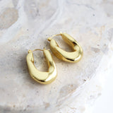 Lea Wavy Earrings in 18K Gold Plated