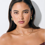 Lea Wavy Earrings in 18K Gold Plated