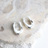 Lea Wavy Earrings in Sterling Silver Plated