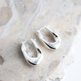 Lea Wavy Earrings in Sterling Silver Plated