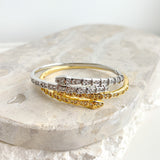 Seren Diamanté Sterling Silver Plated Bangle