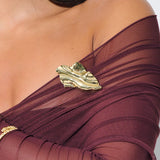 L&S Floral Gold Plated Brooch