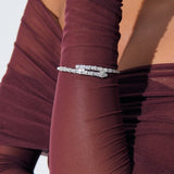 Seren Diamanté Sterling Silver Plated Bangle