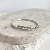 Seren Diamanté Sterling Silver Plated Bangle