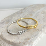 Seren Diamanté Sterling Silver Plated Bangle