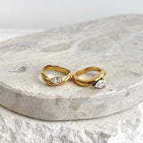 Liora Drop Crystal 18K Gold Plated Ring (4options)