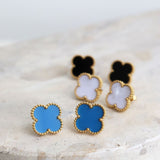 Charlotte Earrings in 18K Gold Plated in Blue