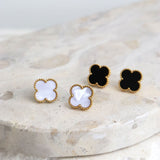 Charlotte Earrings in 18K Gold Plated in White