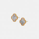 Charlotte 18K Gold Plated Earrings in Ash