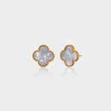 Charlotte 18K Gold Plated Earrings in Ash