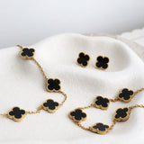 Charlotte Earrings in 18K Gold Plated in Black