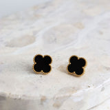 Charlotte Earrings in 18K Gold Plated in Black