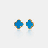 Charlotte 18K Gold Plated Earrings in Blue