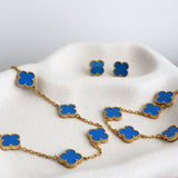 Charlotte Earrings in 18K Gold Plated in Blue