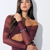 Charlotte 18K Gold Plated Necklace in Blue