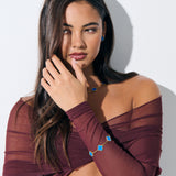 Charlotte 18K Gold Plated Bracelet in Blue