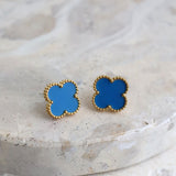 Charlotte Earrings in 18K Gold Plated in Blue