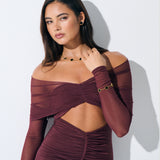 Charlotte 18K Gold Plated Necklace in Black