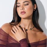 Charlotte 18K Gold Plated Bracelet in Black