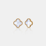 Charlotte Earrings in 18K Gold Plated in White