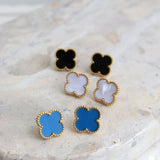 Charlotte Earrings in 18K Gold Plated in White