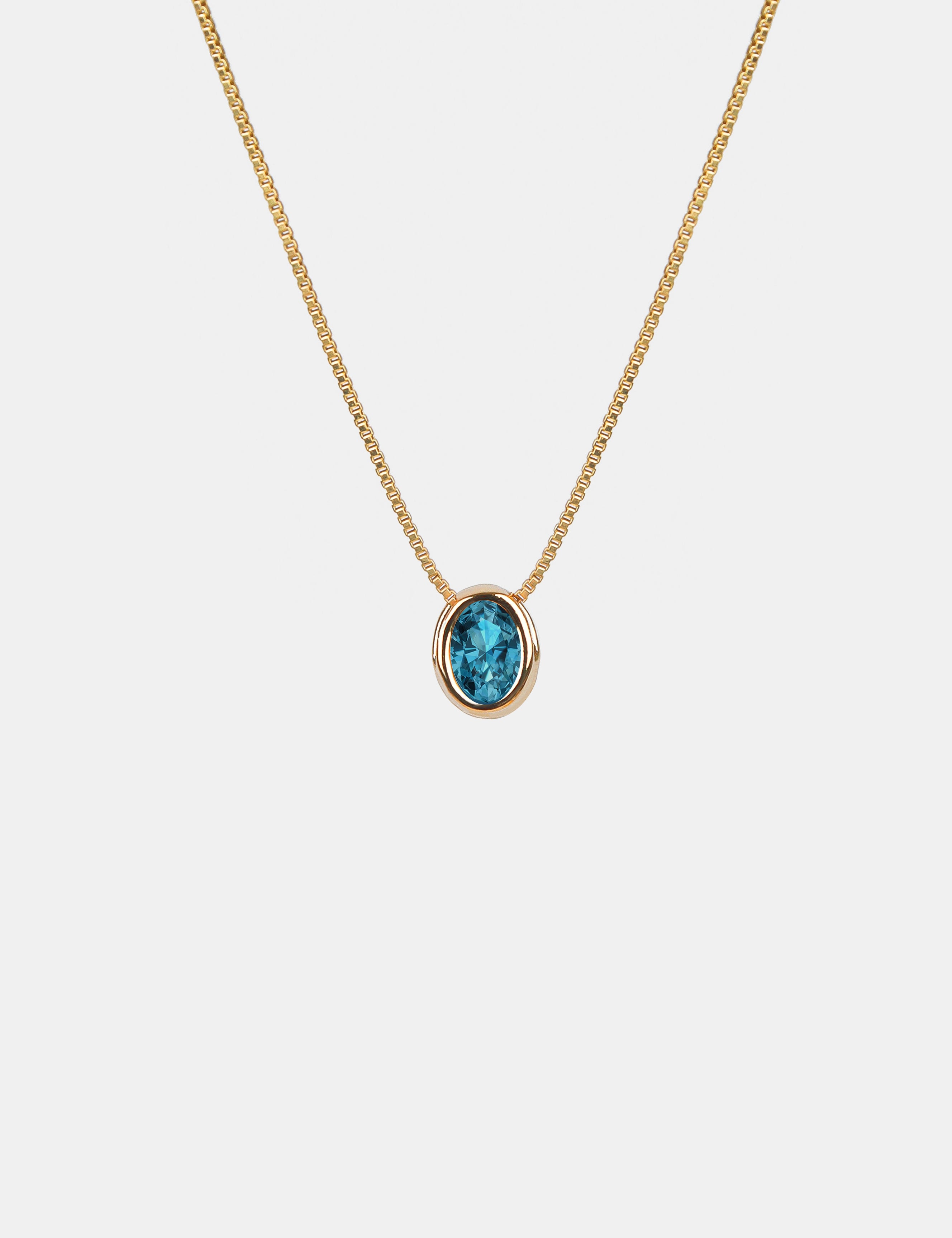 Aurora Birthstone 18K Gold Plated Necklace