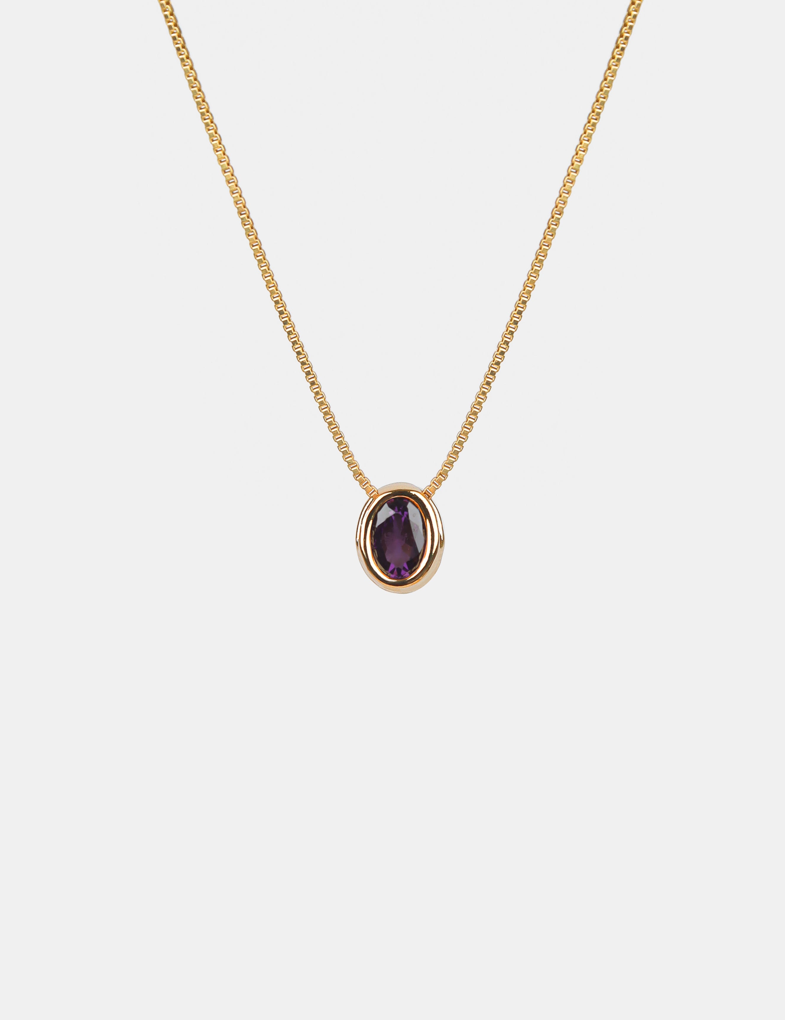 Aurora Birthstone 18K Gold Plated Necklace