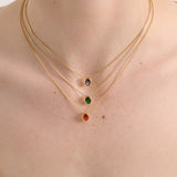 Aurora Birthstone 18K Gold Plated Necklace