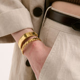 Anchovy Cuff 18k Coated Gold Bangle