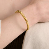 Pebble Cuff 18k Coated Gold Bangle