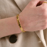 Cinta Cuff 18k Coated Gold Bangle
