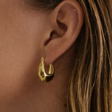 Kuba Brushed 18K Gold Plated Earrings