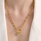 Divinity Heart 18k Gold Plated Necklace