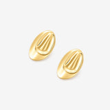Sade Pebble 18K Gold Plated Earrings