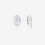 Sade Pebble Sterling Silver Plated Earrings