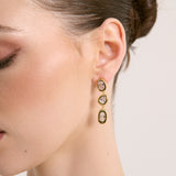 Cascade Crystal 18K Plated Drop Earrings